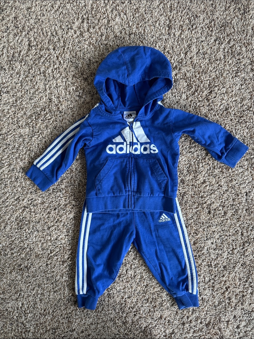 adidas Royal Blue Hoodie and Jogger Set for Toddlers